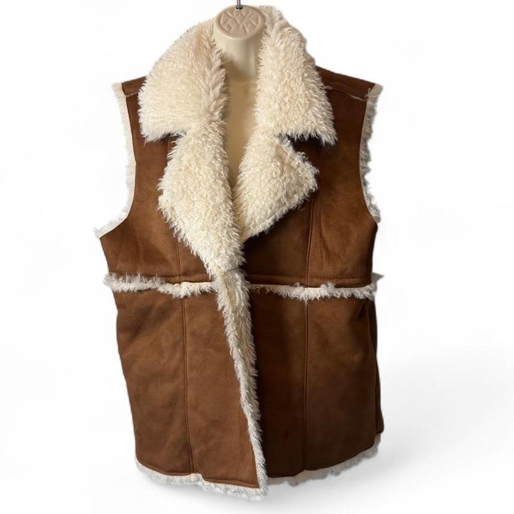 Altar'd State Carter Brown Open Vest, Women's Size XL